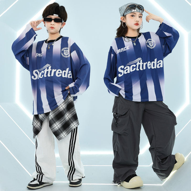 街舞儿童条纹T恤练功服套装男女童hiphop潮酷童装少儿嘻哈舞蹈服,童装/婴儿装/亲子装,儿童演出服,淘宝优惠券,粉丝福利购,淘宝优惠卷