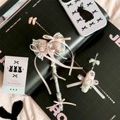 秋冬新品 原创设计芭蕾舞风蝴蝶结立体芭蕾舞鞋 挂件笔刀美工刀