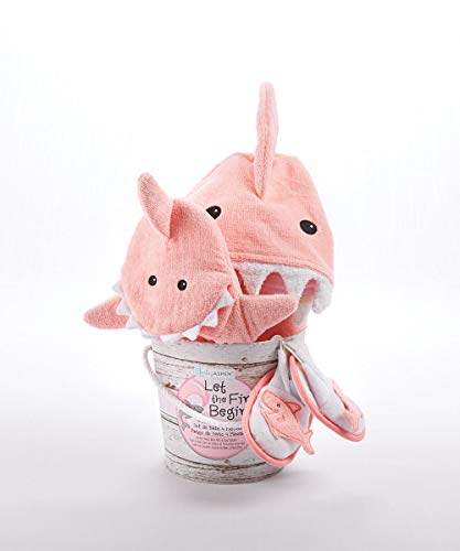 baby aspen let the fin begin 4 piece bath time gift set  hoo