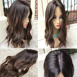 Hair Brown Wavy BabesWig Ombre Natural Real Human Colored