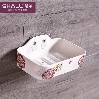 希尔免打孔肥皂盒壁挂式香皂盒浴室置物架吸盘吸璧皂盒轻奢高颜值