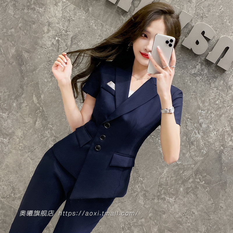 西装外套女春夏新款气质高端女神范职业装行政套装制服工作服修身