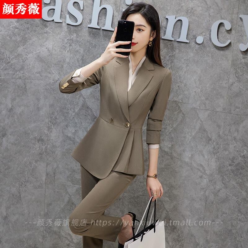 秋冬西装套装女高端时尚气质职业装务员面试正装酒店经理工作服