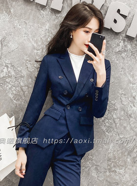职业装套装务员面试服装女西装套裤酒店工作服女空姐制服OL套装