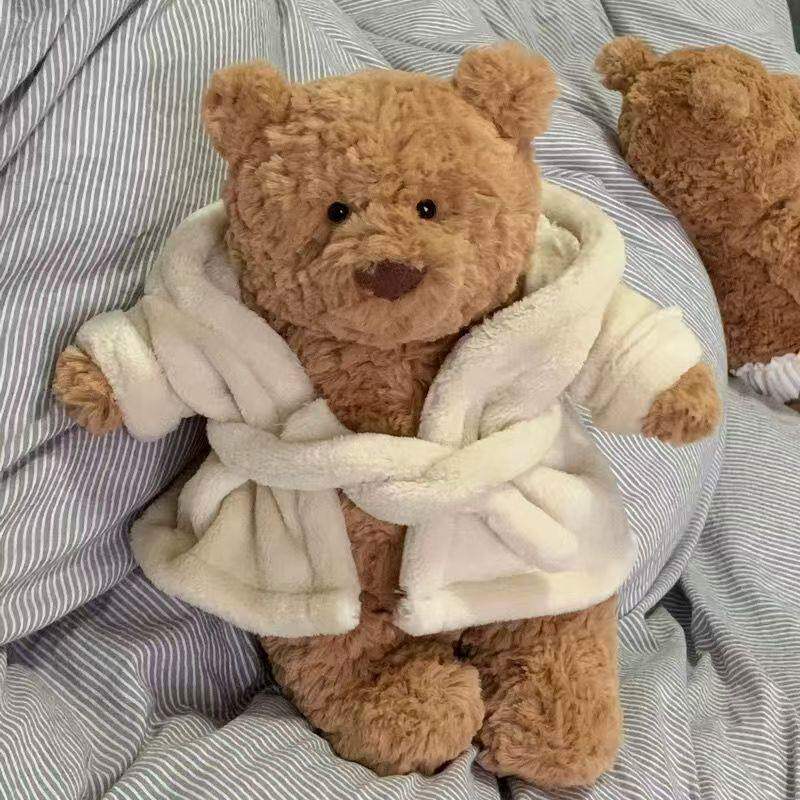 英国浴袍巴塞罗熊毛绒玩具安抚娃娃公仔薯条玩偶挂件送女生礼物