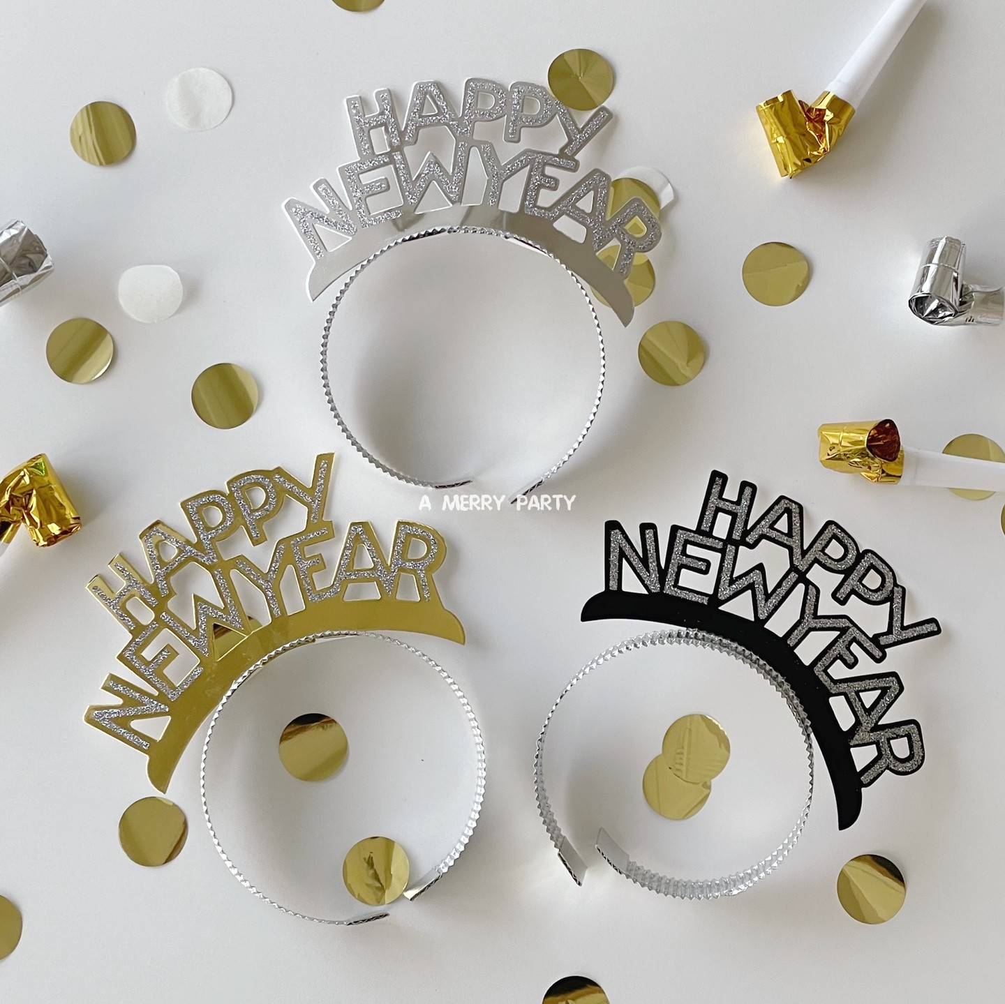 nwe year新年年会布置装饰发箍头饰聚会氛围拍照道具