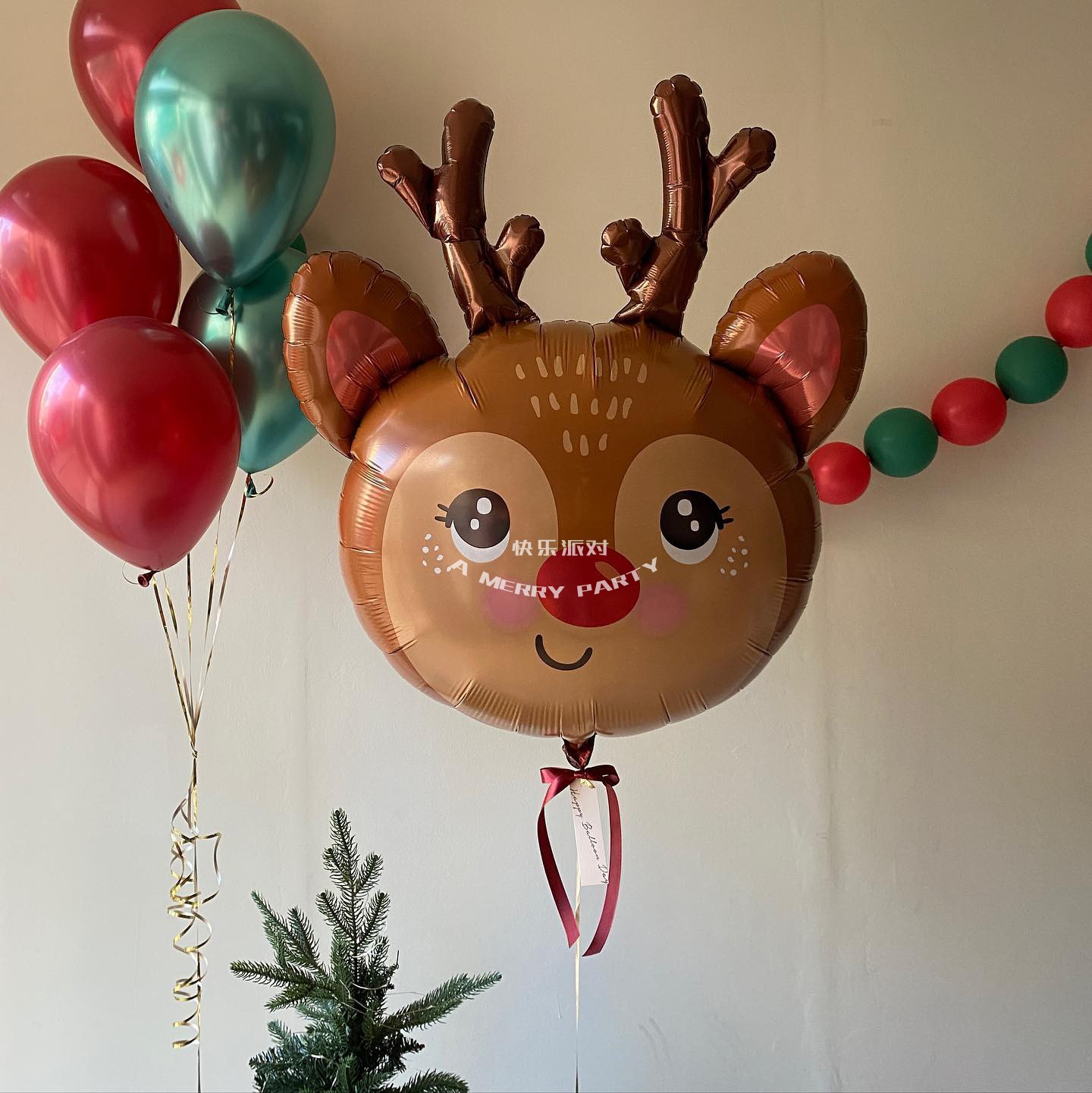 Christmas Balloons圣诞节布置装饰装扮铝膜飘空气球活动小礼物