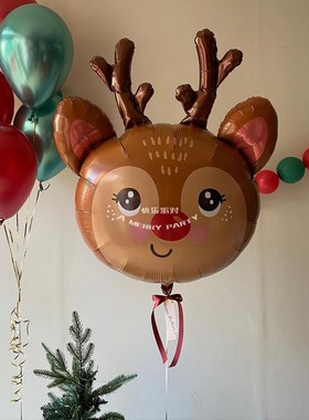 Christmas Balloons圣诞节布置装饰装扮铝膜飘空气球活动小礼物