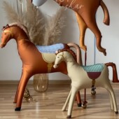 马年新年卡通站立铝膜气球ins派对女生惊喜礼物装 饰活动布置用品