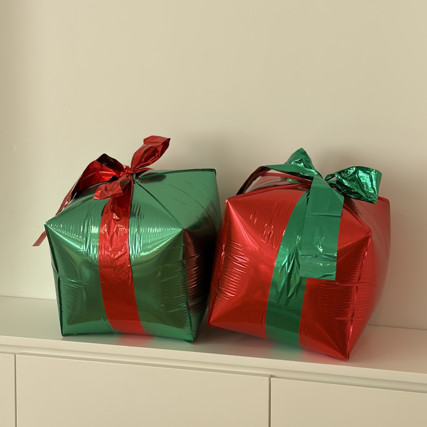 Christmas gift balloons圣诞节装扮装饰氛围礼物4D气球