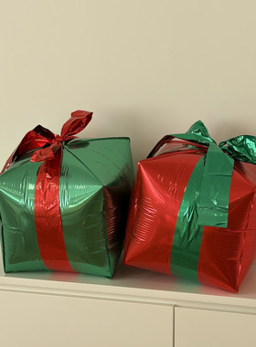 Christmas gift balloons圣诞节装扮装饰氛围礼物4D气球