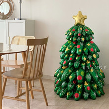 Christmas Balloon Tree派对居家装饰韩版多层圣诞树幻彩铝膜气球