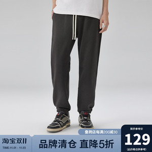 CHINISM CH纯色简约基础运动束脚卫裤男美式潮牌宽松百搭休闲长裤