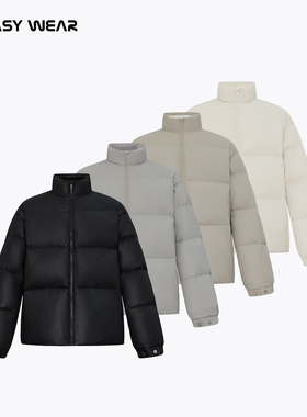 CH丨立领pu皮鸭绒羽绒服男冬潮流美式面包服男士加厚保暖防寒外套