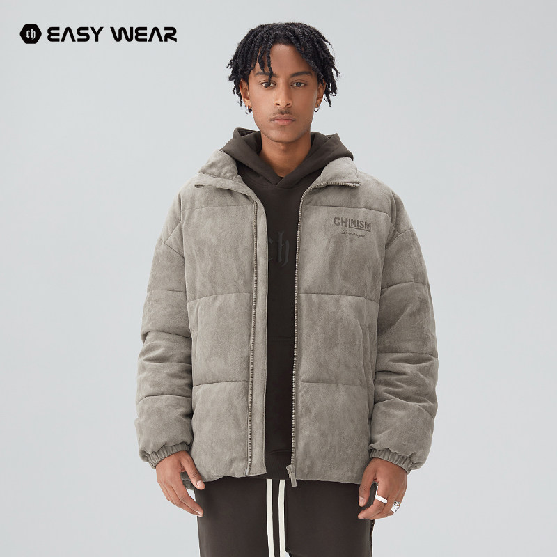 CH丨麂皮绒美式棉服男冬季新款美式潮牌高街立领加厚保暖棉衣外套,男装,棉衣,淘宝优惠券,粉丝福利购,淘宝优惠卷