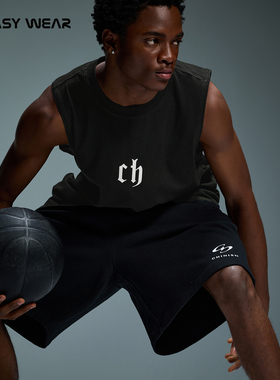 CH丨篮球健身运动背心男夏透气潮牌纯棉美式宽松T恤无袖男士坎肩