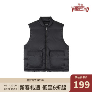 CHINISM CH潮牌高街羽绒马甲男冬季白鸭绒保暖宽松无袖坎肩外套