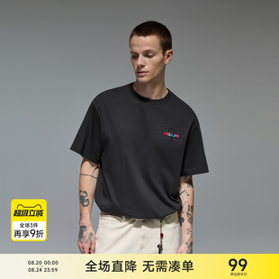 凉感速干 新款 CH索罗娜白色t恤男夏季 休闲短袖 美式 宽松男士