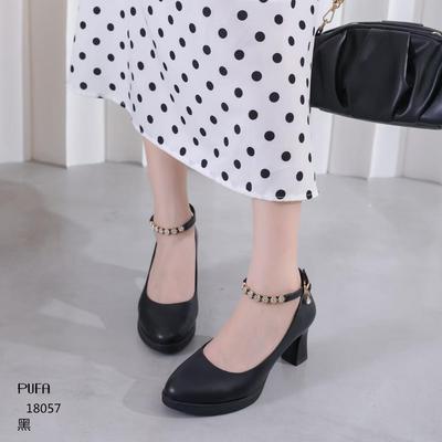 浦发时尚高跟鞋配裙子春秋单鞋女