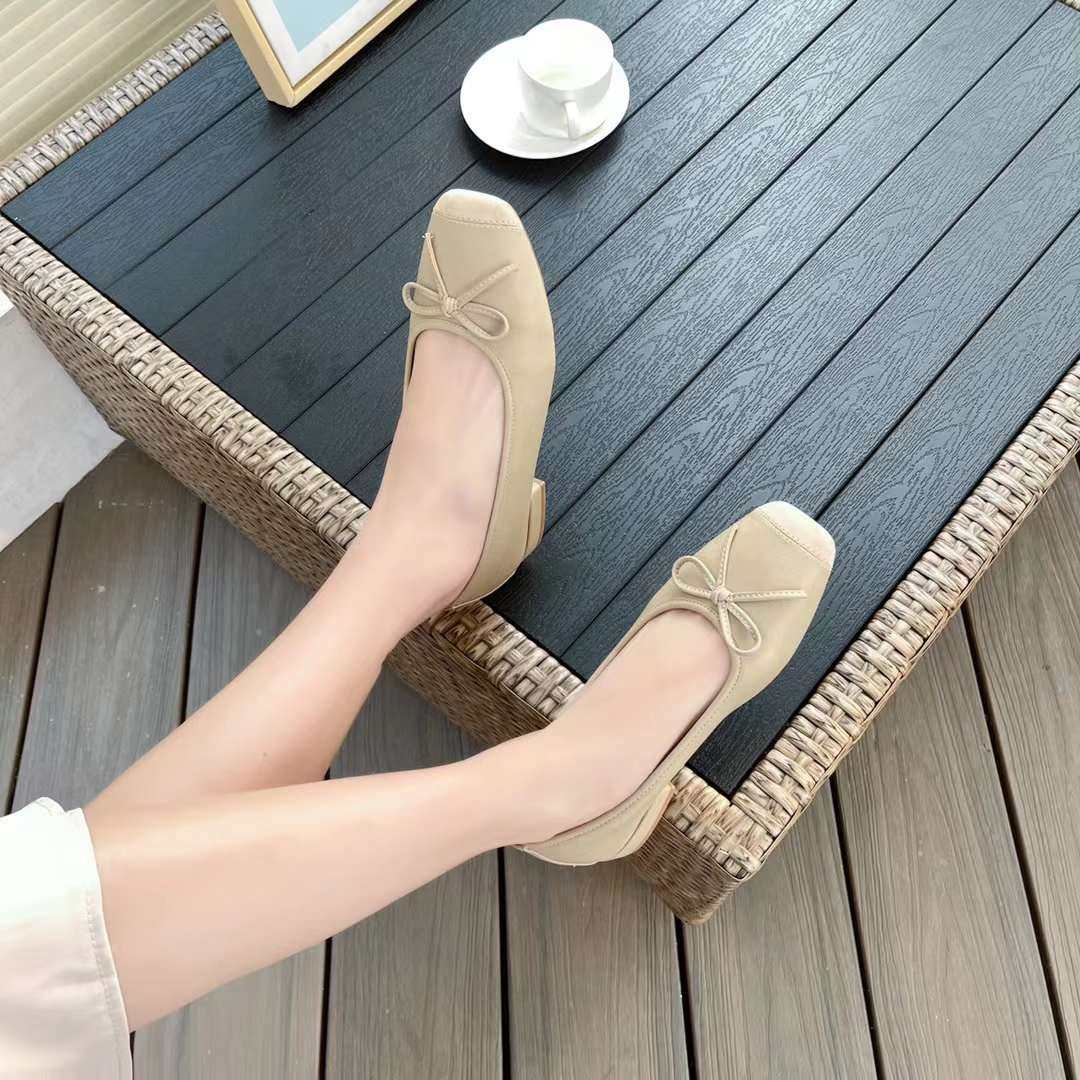 巨日低跟单鞋2024春款2510310软皮细绳蝴蝶结方头日常外穿女鞋,女鞋,浅口单鞋,淘宝优惠券,粉丝福利购,淘宝优惠卷
