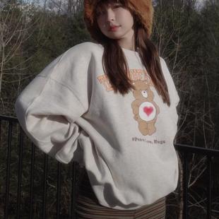 PAZZO正品代购PA1A00436MIT CARE BEARS人物印花大学TEE长袖卫衣
