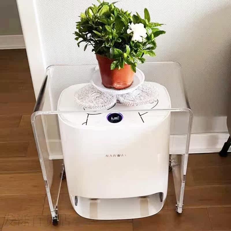 轻奢亚克力边几透明茶几 云鲸扫地机器人小伴侣带轮可移动罩子架属于什么档次？