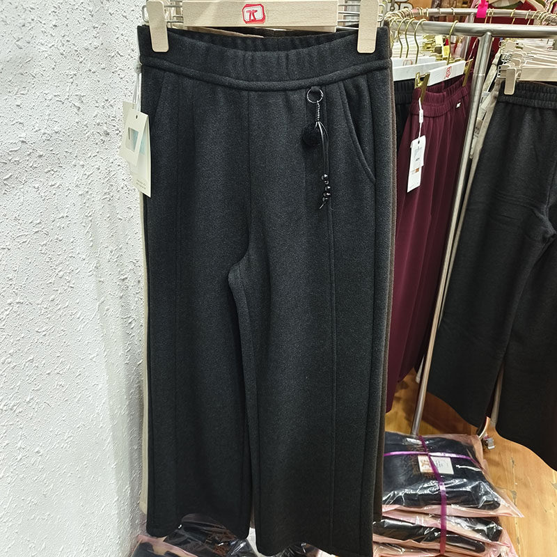 羊毛加绒加厚正品冬绵羊毛松紧腰