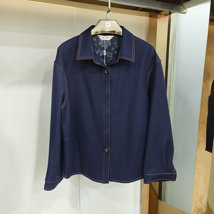 牛仔衬衫 上衣正品 女2026春季 休闲宽松开衫 新款 Q26021减龄复古长袖