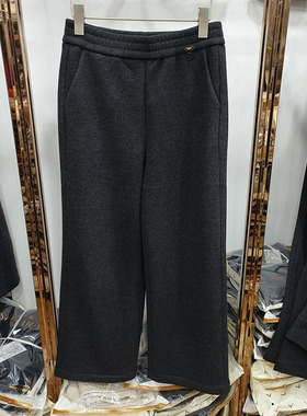 巨厚加绒羊毛霓维斯25909中年妈妈阔腿休闲直筒长棉裤中老年女冬