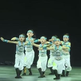 儿童蒙古服装男女童蒙古族舞蹈演出服白马草原筷子舞少数民族服饰