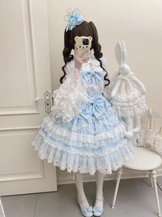【恋与心悸】原创设计Lolita洋装doll感jsk吊带连衣裙夏季
