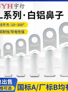 铝鼻子DL16/35/50/70/95/120/185/240平方堵油式冷压电线接线端子