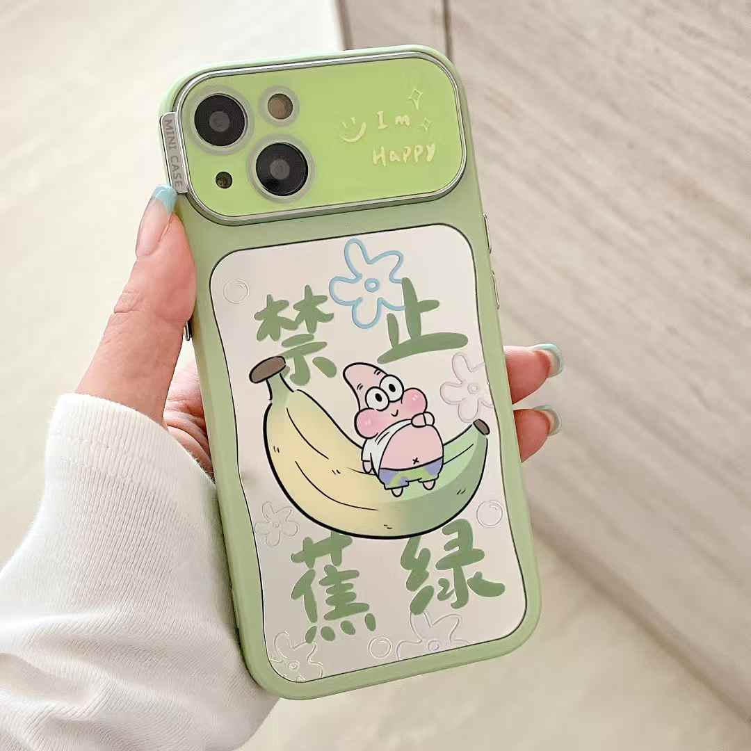 禁止焦虑派大星适用苹果16promax手机壳iPhone1514可爱12创意11女新款xrxsmax带镜子8plus硅胶7p软壳13