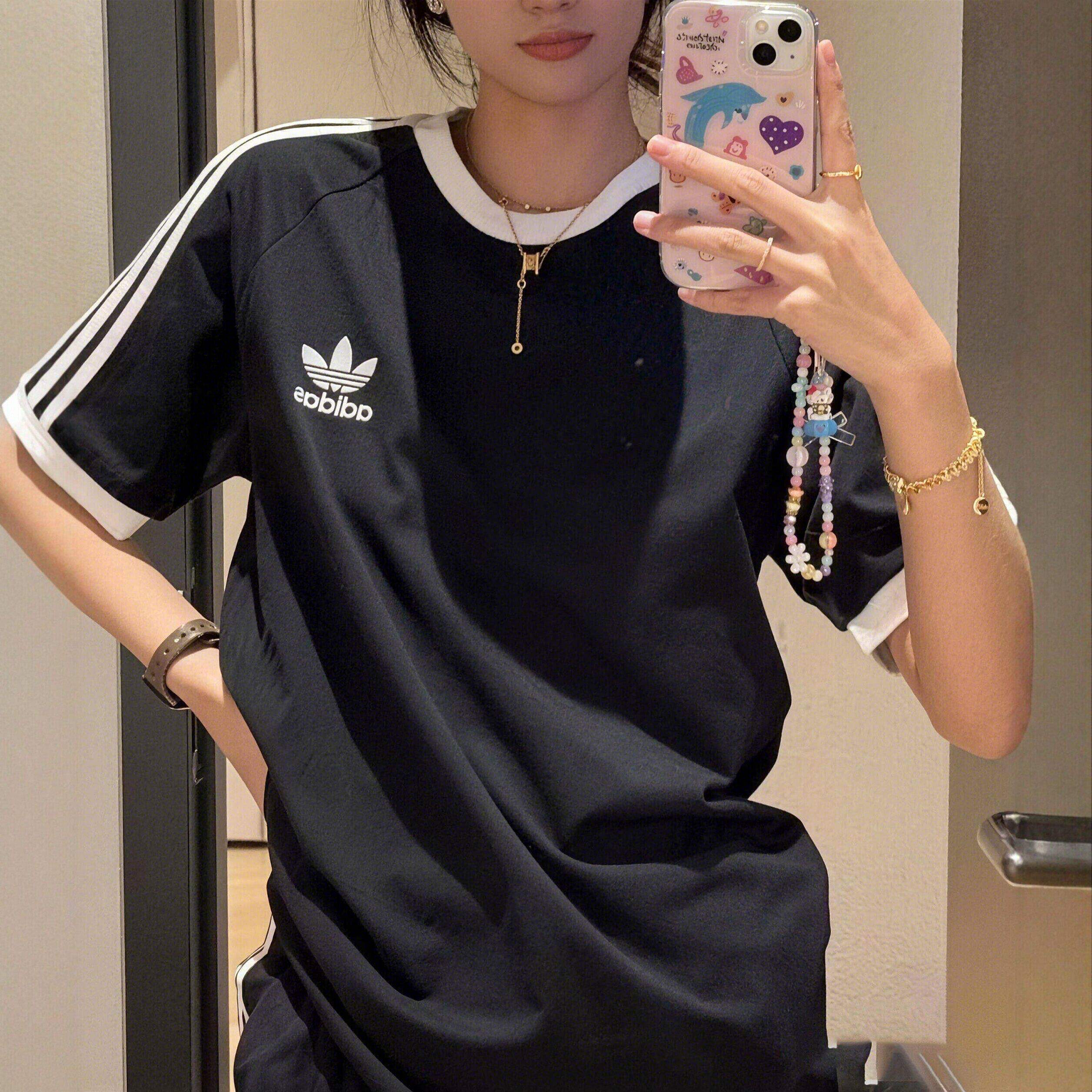 阿迪达斯三叶草短袖女2026夏季新款运动服休闲男士上衣情侣T恤潮