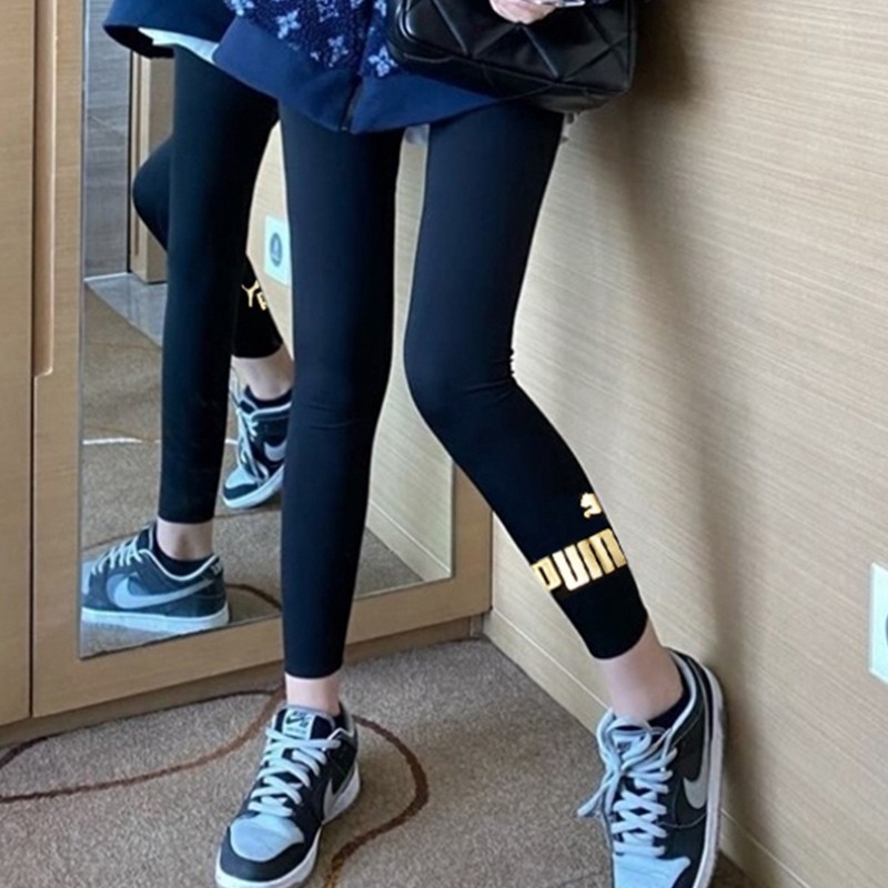 puma彪马裤子女新款瑜伽裤健身裤运动提臀裤外穿打底裤休闲紧身裤