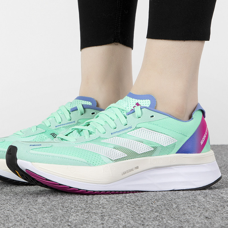 adidas阿迪达斯女鞋新款运动boston 11低帮耐磨透气跑步鞋hq3696