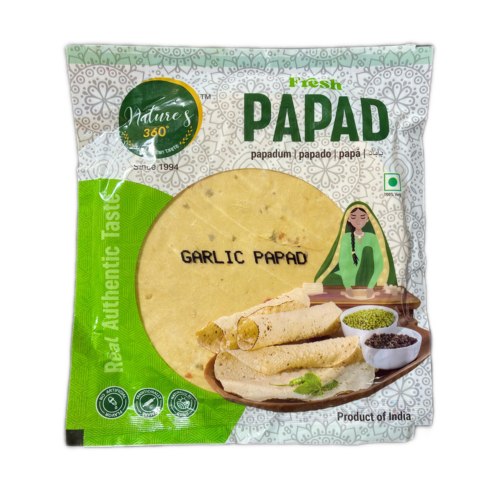 Indian Garlic Papad 200g  印度进口油炸油煎大蒜味豆饼 200g