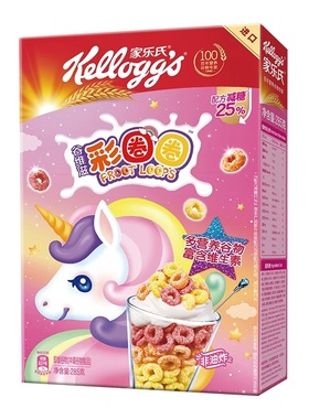 家乐氏麦片谷维滋彩圈圈 Froot Loops 285g儿童早餐即食谷物速食