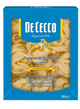 进口得科#201号宽卷面意大利面条阔身卷面 Pappardelle 500g意面