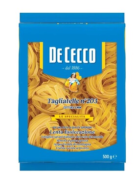 进口dececco得科203#幼身卷面500g 卷面意大利面 Tagliatelle