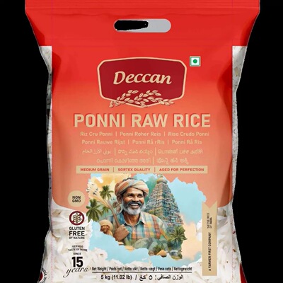 INDIAN FOOD 印度米 Ponni raw RICE 5KG 大米