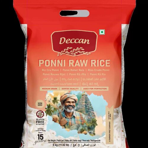 INDIAN FOOD 印度米 Ponni raw RICE 5KG 大米