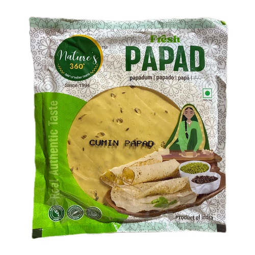 Indian Cumin Papad 200g  印度进口油炸油煎孜然味豆饼 200g