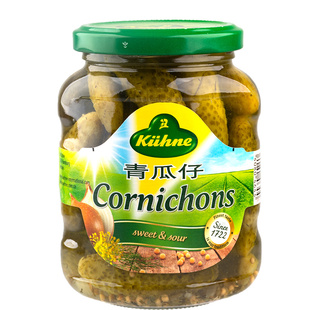 德国进口 冠利青瓜仔330g 酸青瓜cucumber 即食拌沙拉 Cornichons