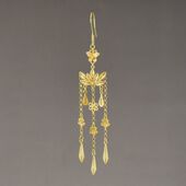 银秀黔城原创手工银饰批发足银999镀金耳环汉服旗袍婚庆荷莲花