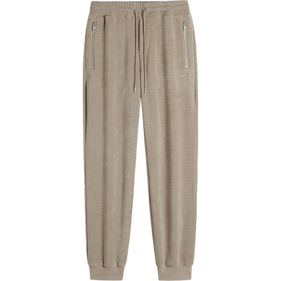 HIM汉崇 舒适欧棉绒束脚裤男简约卡其运动弹力休闲裤 2025秋季