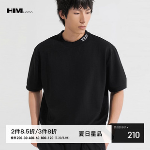 2025夏季 休闲宽松卫衣 撞色字母刺绣运动舒适柔软短袖 HIM汉崇
