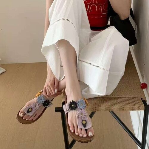 真皮软底拖鞋防滑软底完成春季新款丑萌人字拖复古博肯鞋时尚凉拖