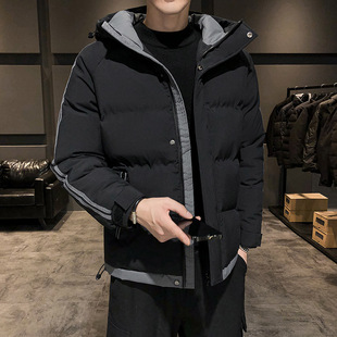 一件代发棉衣外套男士冬季加厚潮流韩版连帽防寒青年棉服保暖冬装