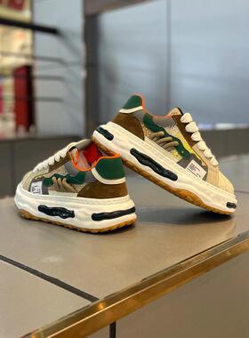 香港潮牌新款布面厚底老爹鞋覆古防滑潮流男鞋小众软底运动休闲鞋